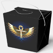 Gold Ankh mit Wings Geschenkschachtel (Rückseite)
