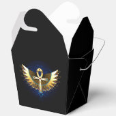 Gold Ankh mit Wings Geschenkschachtel (Offen)