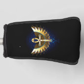 Gold Ankh mit Wings Golf Headcover (Vorderseite)