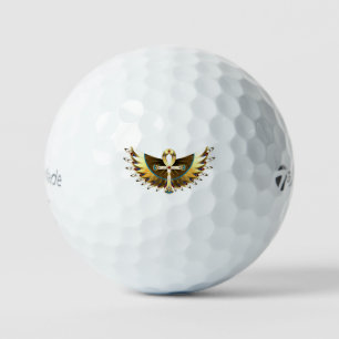 Gold Ankh mit Wings Golfball