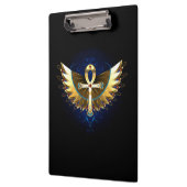 Gold Ankh mit Wings Klemmbrett (Links)