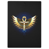 Gold Ankh mit Wings Klemmbrett (Rückseite)