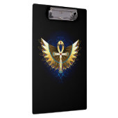 Gold Ankh mit Wings Klemmbrett (Rechts)