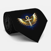 Gold Ankh mit Wings Krawatte (Gerollt)