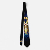 Gold Ankh mit Wings Krawatte (Rückseite)