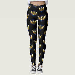 Gold Ankh mit Wings Leggings