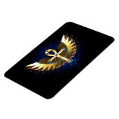 Gold Ankh mit Wings Magnet (Linke Seite)