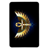 Gold Ankh mit Wings Magnet (Vertikal)