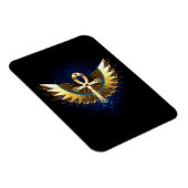 Gold Ankh mit Wings Magnet (Rechte Seite)