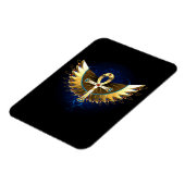 Gold Ankh mit Wings Magnet (Linke Seite)