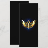Gold Ankh mit Wings Menükarte (Vorne/Hinten)