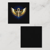 Gold Ankh mit Wings Mitteilungskarte (Vorne/Hinten)