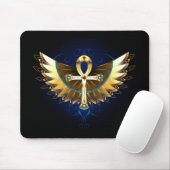 Gold Ankh mit Wings Mousepad (Mit Mouse)
