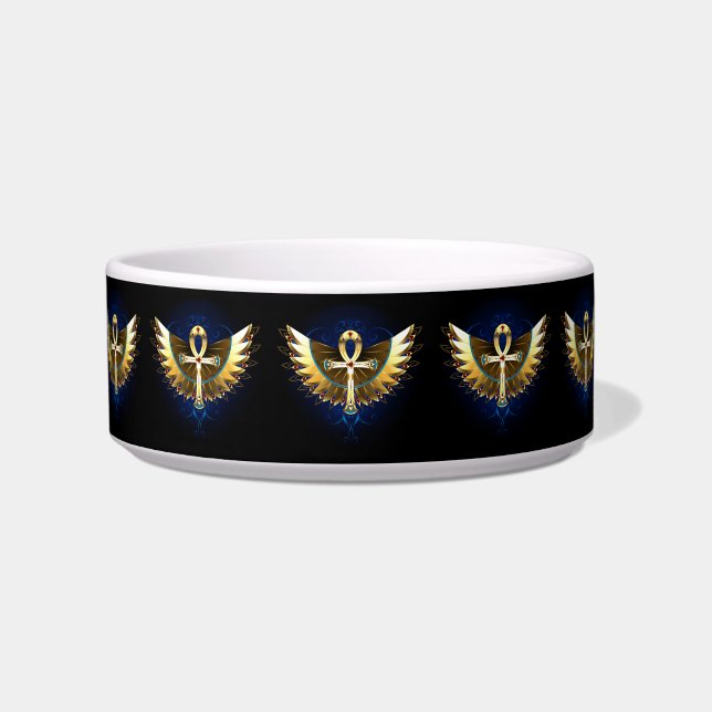 Gold Ankh mit Wings Napf (Vorderseite)