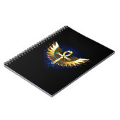 Gold Ankh mit Wings Notizblock (Linke Seite)