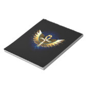 Gold Ankh mit Wings Notizblock (Rotiert)