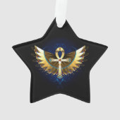Gold Ankh mit Wings Ornament (Rückseite)