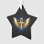 Gold Ankh mit Wings Ornament (Vorderseite)