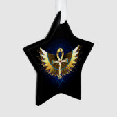 Gold Ankh mit Wings Ornament (Vorderseite)