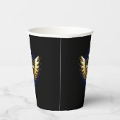 Gold Ankh mit Wings Pappbecher (Rechts)