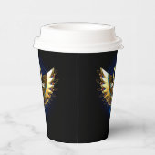 Gold Ankh mit Wings Pappbecher (Rechts)