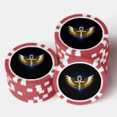 Gold Ankh mit Wings Pokerchips (Stapel)