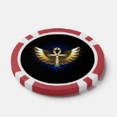 Gold Ankh mit Wings Pokerchips (Einzeln)