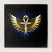 Gold Ankh mit Wings Puzzle (Vertikal)
