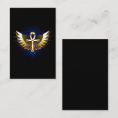 Gold Ankh mit Wings Rabattkarte (Vorne/Hinten)