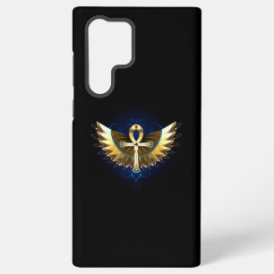 Gold Ankh mit Wings Samsung Galaxy Hülle
