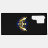 Gold Ankh mit Wings Samsung Galaxy Hülle (Rückseite (Horizontal))