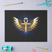 Gold Ankh mit Wings Seidenpapier (Basteln)