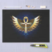 Gold Ankh mit Wings Seidenpapier (Handwerk)