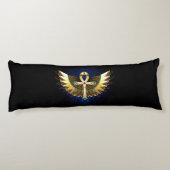 Gold Ankh mit Wings Seitenschläferkissen (Rückseite)