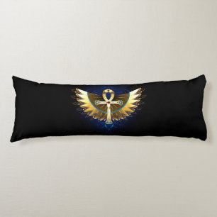 Gold Ankh mit Wings Seitenschläferkissen