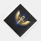 Gold Ankh mit Wings Serviette (Ecke)