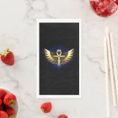 Gold Ankh mit Wings Serviette (Beispiel)