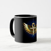 Gold Ankh mit Wings Tasse (Vorderseite Links)