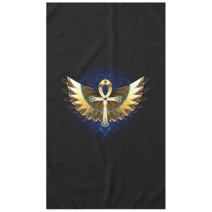 Gold Ankh mit Wings Tischdecke