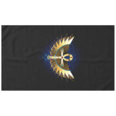 Gold Ankh mit Wings Tischdecke (Vorderseite (Horizontal))