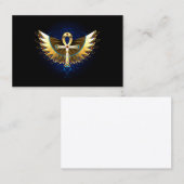 Gold Ankh mit Wings Visitenkarte (Vorne/Hinten)