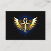 Gold Ankh mit Wings Visitenkarte (Vorderseite)