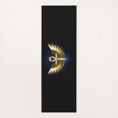 Gold Ankh mit Wings Yogamatte (Rückseite)