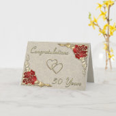 Gold anniversary1 karte (Gelbe Blume)