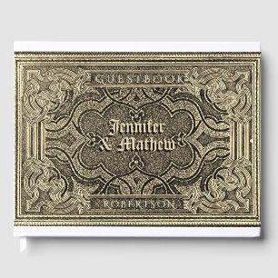 Gold Antique Look Gästebuch