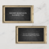 Gold Antiquitätenrahmen | Dunkle Textur Visitenkarte (Vorne/Hinten)