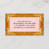 Gold Antiquitätenrahmen | Leder Visitenkarte (Rückseite)