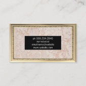 Gold Antiquitätenrahmen | Wall Grunge Texture Visitenkarte (Rückseite)