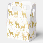 Gold Antler Stag Rentier Urlaubsmuster Geschenkschachtel (Geöffnet)