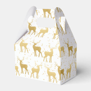 Gold Antler Stag Rentier Urlaubsmuster Geschenkschachtel